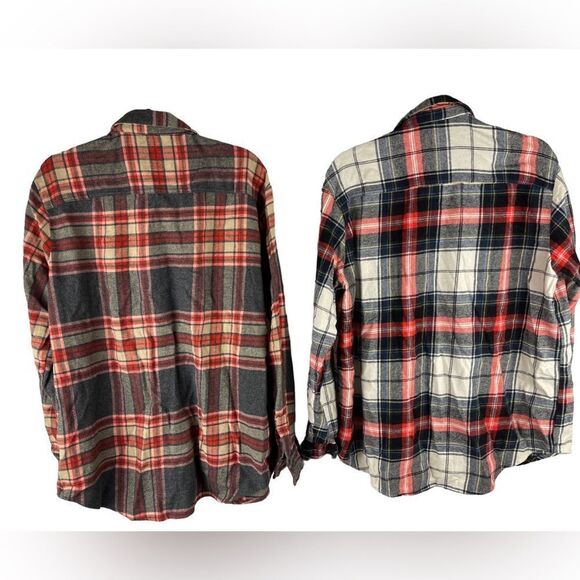 Old Navy Plaid Button Down Shirts - Red, Blue, White - Picture 5 of 14